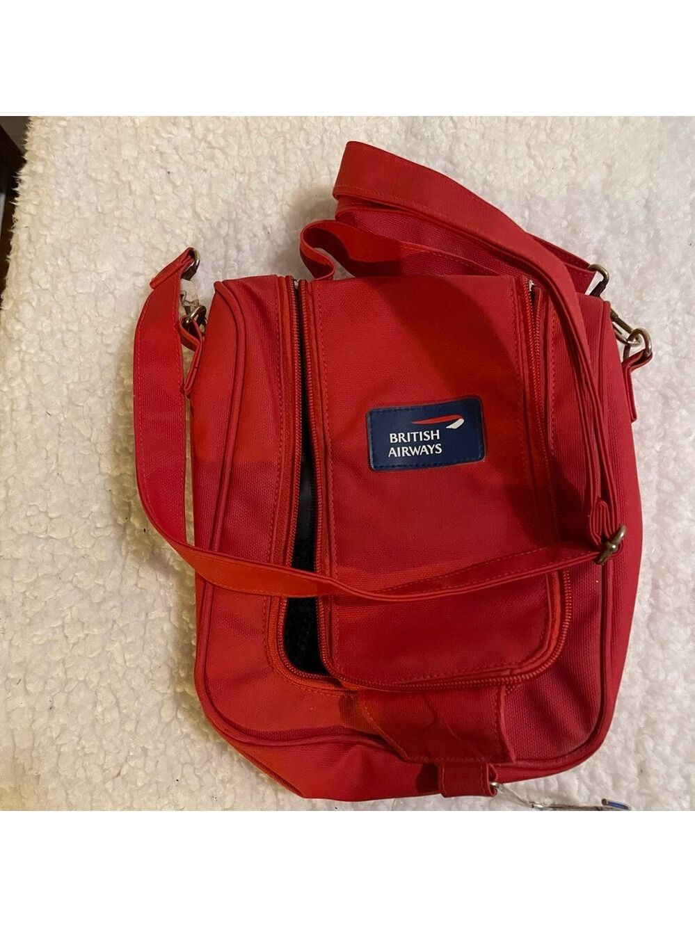 Red British Airways toiletry Shoulder Bag